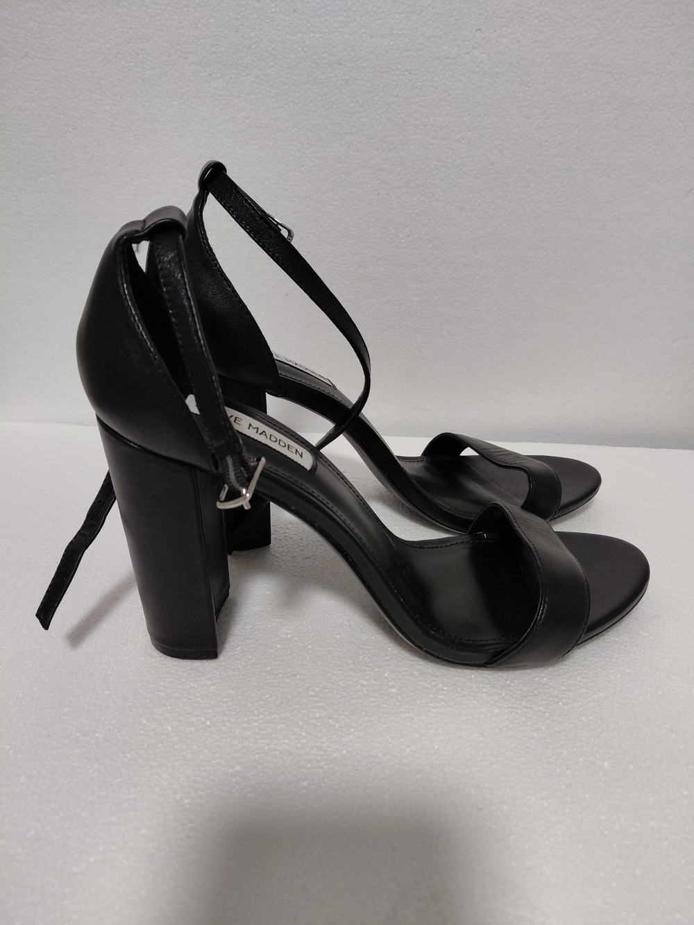 Steve Madden Black Strappy Block Heel Sandals